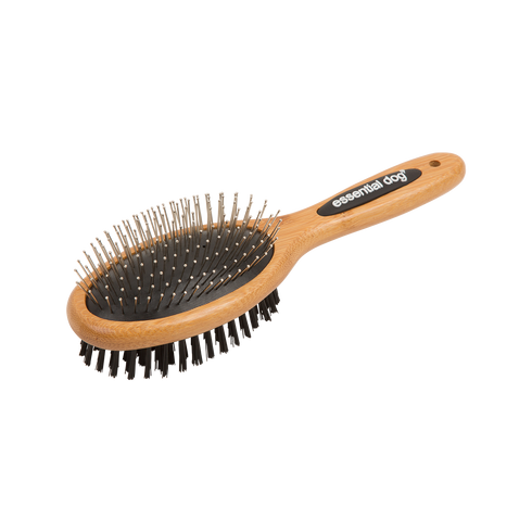 natural bamboo two sided brush for dogs and cats