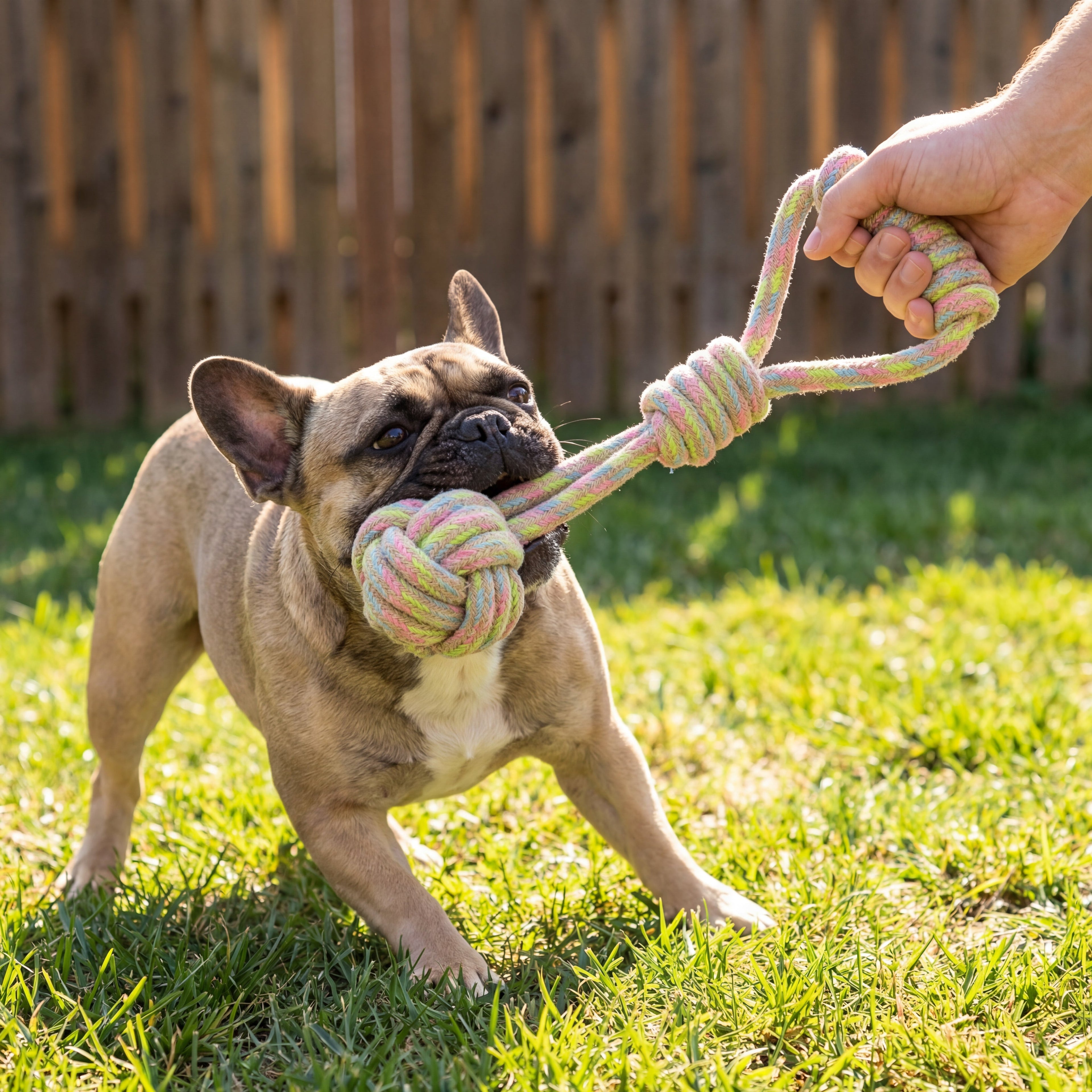 Rainbow Hemp Tug Toy | Monkey Fist-1