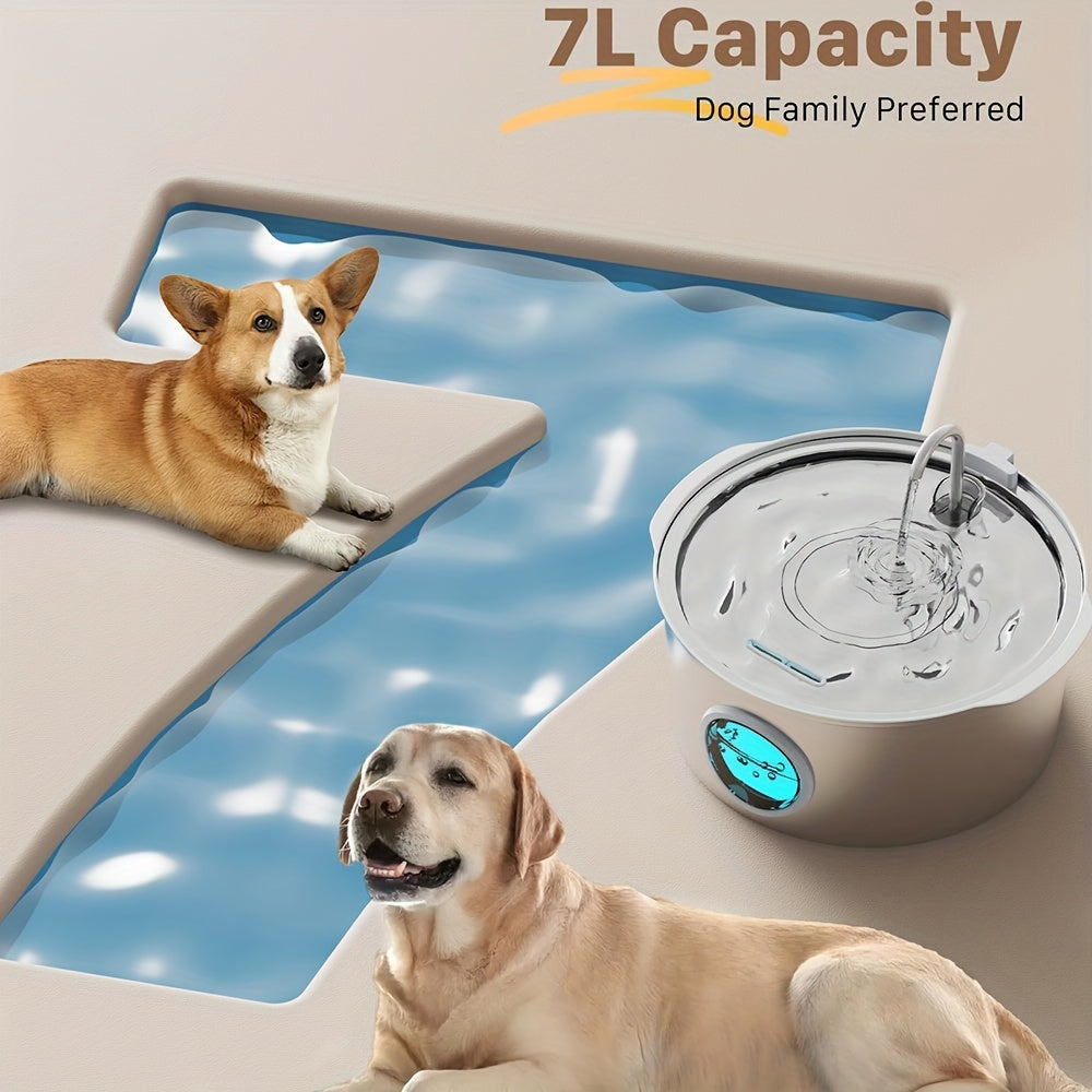 Pet Feeder Dog Water Fountain Stainless Steel-2