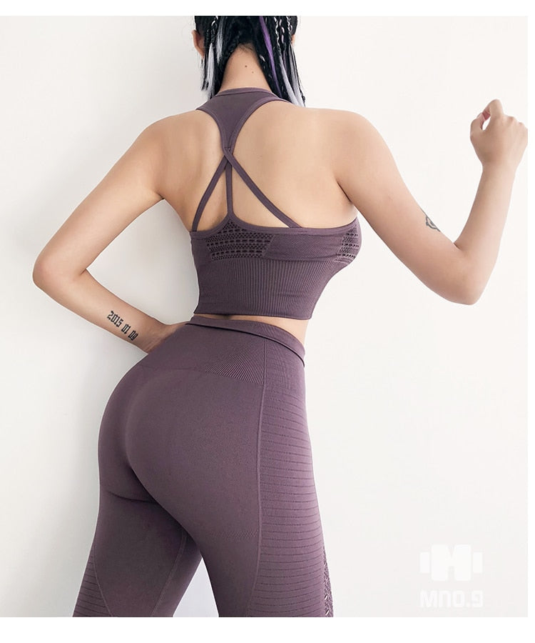 Women Gym Clothes Sportswear Female Workout Set Active Wear ropa deportiva mujer