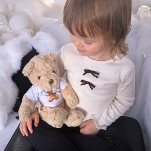 I Love You Teddy Bear  & Engraved Charm