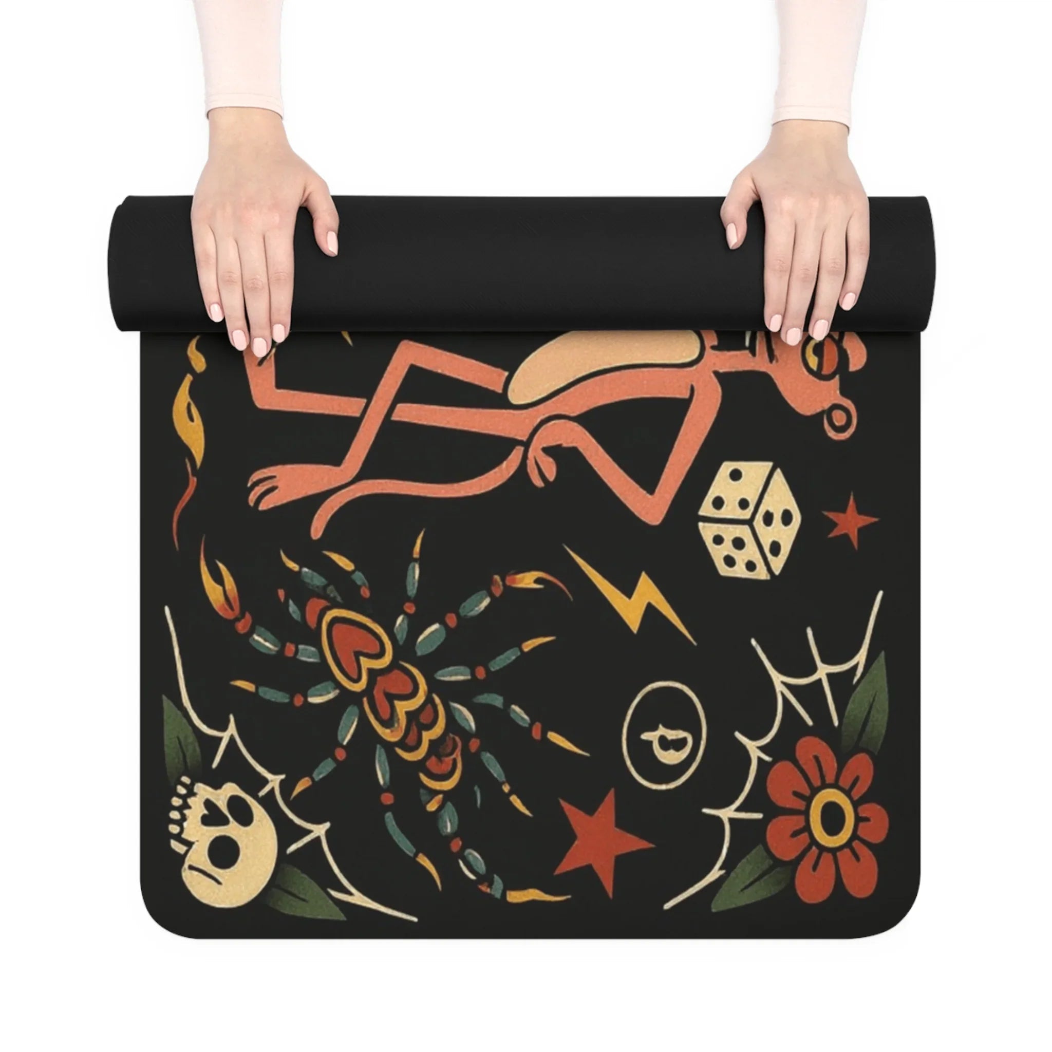 Macabre & Mantras — Tattoo Design Yoga Mat (3mm) | Yune Yoga